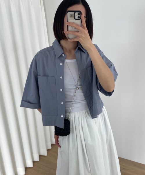 Didot.showroom ブラウス シャツ ボックスクロップドシャツ レディース