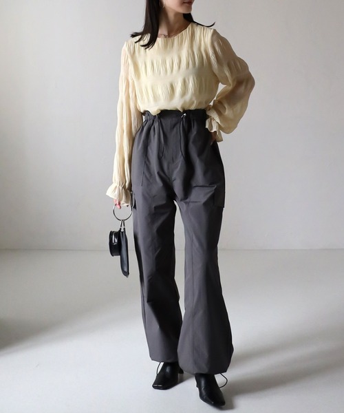 sakishimatokyo ブラウス シャツ シャーリングデザインブラウス