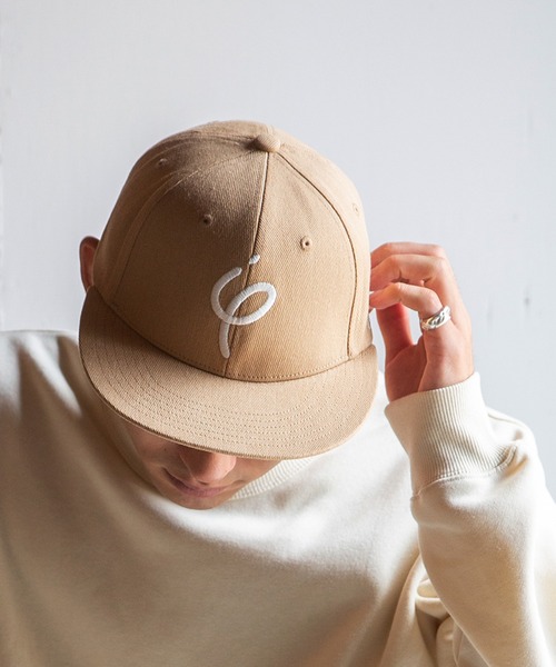 14+ キャップ 帽子 IP刺繍フラットバイザーCAP メンズ