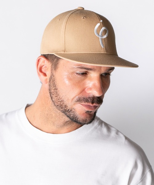 14+ キャップ 帽子 IP刺繍フラットバイザーツートンCAP メンズ