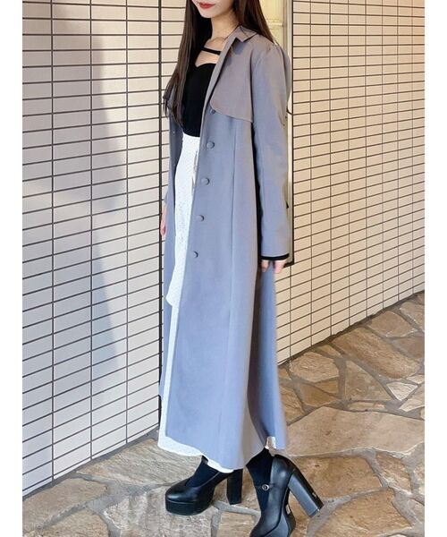 EATME/MARKSTYLER/コート/グレー/未使用・新品/ EATME（イートミー） コート アウター ペプラムベルトコート
