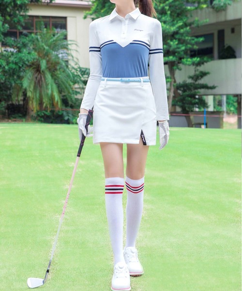 TopIsm ゴルフ ゴルフウェア スカート スリット インナーパンツ一体型