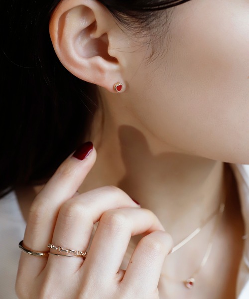 SIENA ROSE ピアス クラシカルハートピアス レディース