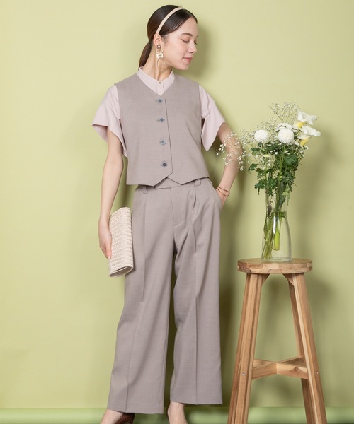 ベスト ジレ ストレッチウォッシャブルベスト/ハンサムベストスーツ レディース RESPEC ベスト ジレ ストレッチウォッシャブルベスト/ハンサム