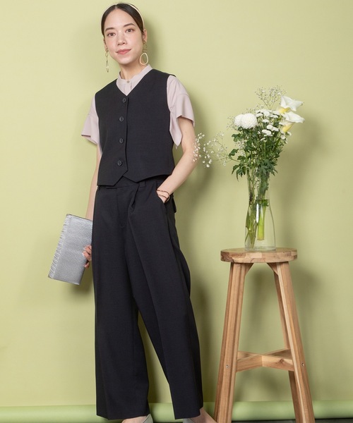 ベスト ジレ ストレッチウォッシャブルベスト/ハンサムベストスーツ レディース RESPEC ベスト ジレ ストレッチウォッシャブルベスト/ハンサム