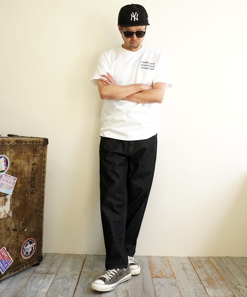 ジーンズ 13ozルーズフィットブラックデニム メンズ : 83636075  