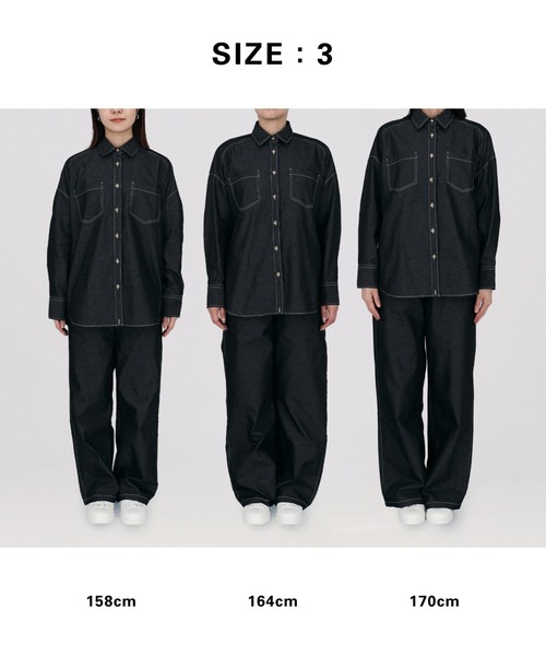OUR WACOAL ブラウス シャツ デニムシャツ 長袖 レディース : ZOZOTOWN