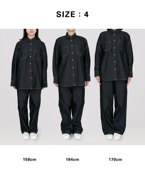 OUR WACOAL ブラウス シャツ デニムシャツ 長袖 レディース : ZOZOTOWN