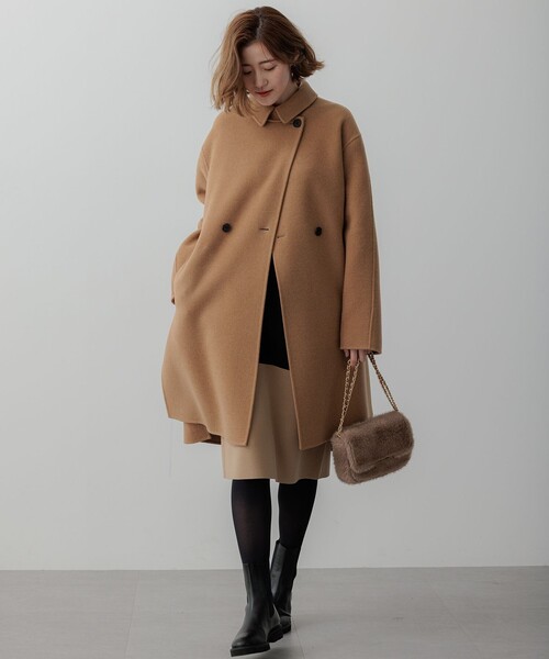 定価9.7万✨️ ADORE ルチアーナリバーノーカラーコート 滝沢眞規子着用 定価9.7万✨️ ADORE ルチアーナリバーノーカラーコート 滝沢