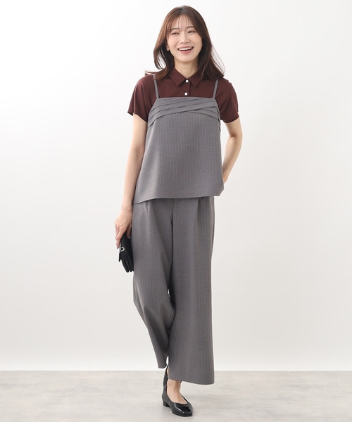 ブラウス シャツ 「SALE／接触冷感／マシンウォッシュ／二の腕カバー」フレンチスリーブブラウス レディース Reflect｜【SALE/接触冷感/マシンウォッシュ/二の腕カバー