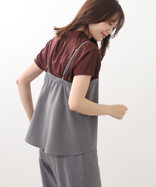 ブラウス シャツ 「SALE／接触冷感／マシンウォッシュ／二の腕カバー」フレンチスリーブブラウス レディース Reflect｜【SALE/接触冷感/マシンウォッシュ/二の腕カバー