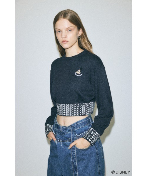ニット セーター MD JACQUARD SWEATER レディース Disney SERIES CREATED by MOUSSY ニット セーター MD JACQUARD