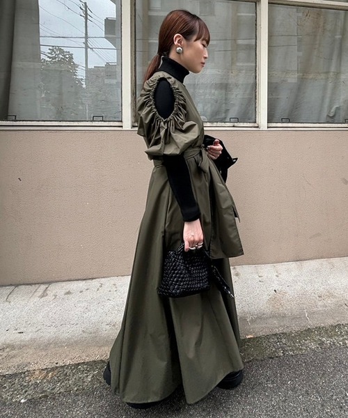 Narcissus ワンピース 「SINN」ショルダーギャザーワンピース  