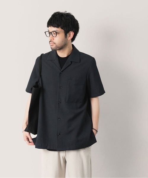attachmentアタッチメント25ssオープンカラーシャツ新品1 ATTACHMENT（アタッチメント） シャツ 半袖 PE/CO/LI ツイル オープン