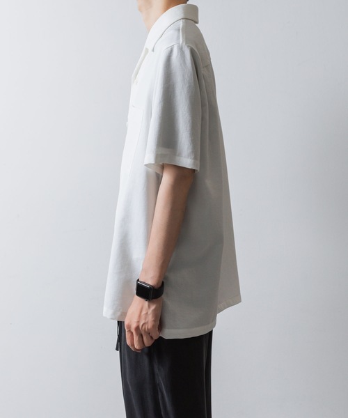 CCU オープンカラー レザーシャツジャケットスエード CCU ”RAY” OPEN COLLAR SHIRT JACKET [COW NUBUCK / BLACK