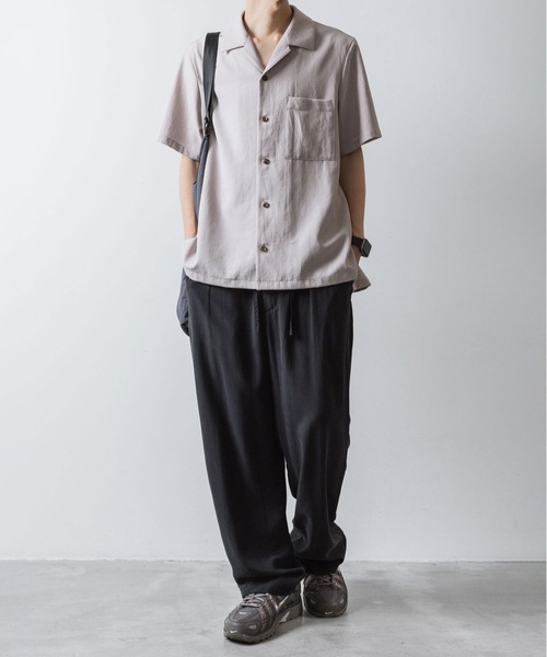 ATTACHMENT オーバーサイズオープンカラーシャツ ATTACHMENT シャツ 「ATTACHMENT/アタッチメント」ポリエステル