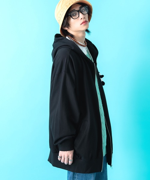 ankoROCK 羽柄パーカー ankoROCK パーカー TEDDY ジップアップパーカー -オーバーサイズ