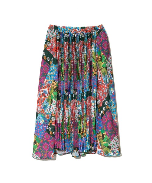中古　is  SCOLaR スリット入り　スカート風パンツ ScoLar スカート ScoLar/スカラー 前プリーツ加工総柄SK
