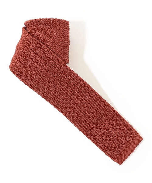 トゥモローランド【TOMORROWLAND】のニットタイ　送料無料　ブラウン　茶 TOMORROWLAND（トゥモローランド） ネクタイ シルク ニットタイ