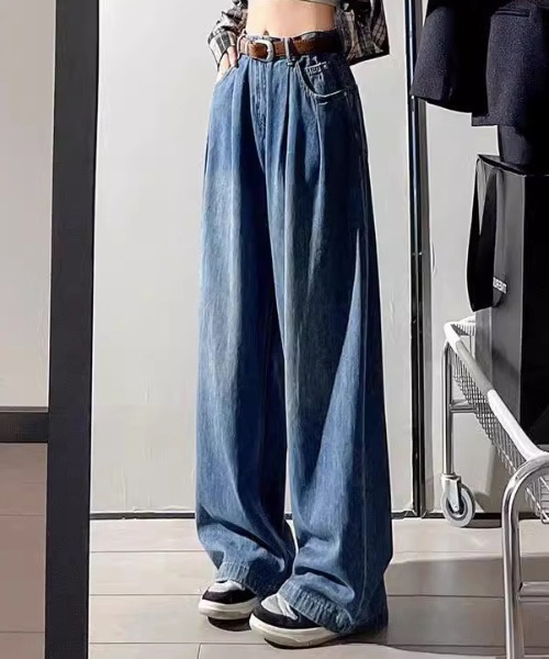 Ketty Cherie パンツ デニム ジーンズ タックデニムパンツ「洗濯機で 