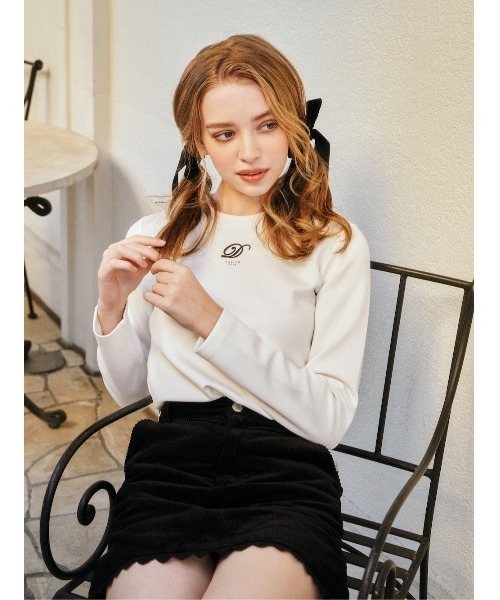 Darich（ダーリッチ） tシャツ イニシャルロングTシャツ レディース