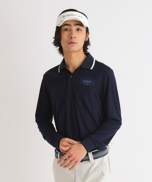 adabat ポロシャツ 長袖 adabat（アダバット） ポロシャツ 胸ポケットあり 長袖ポロシャツ