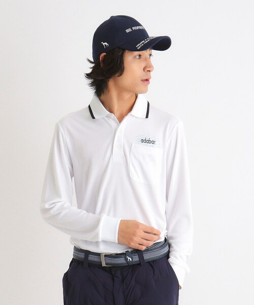 adabat（アダバット） ポロシャツ 胸ポケットあり 長袖ポロシャツ
