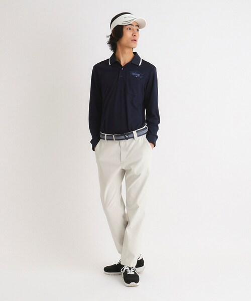 adabat（アダバット） ポロシャツ 胸ポケットあり 長袖ポロシャツ