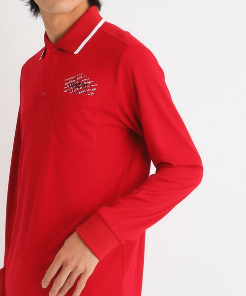 adabat（アダバット） ポロシャツ 胸ポケットあり 長袖ポロシャツ