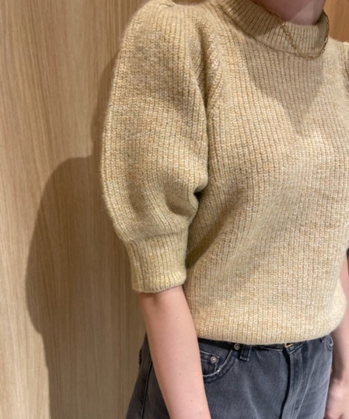 「Mila Owen」 半袖ニット 1 ベージュ レディース Mila Owen 「Mila Owen」 半袖ニット 1 ベージュ レディース