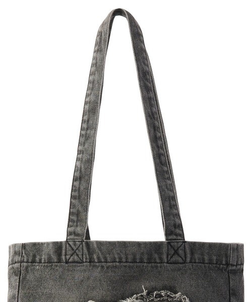 大人気 X-girl FADED LOGO PATCH DENIM TOTE BAG デザイン◎ FADED LOGO PATCH DENIM TOTE BAG｜エックスガールの通販｜&mall