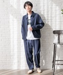 ワイドパンツ ジーンズ アーバンデニムクリーン...の詳細画像1