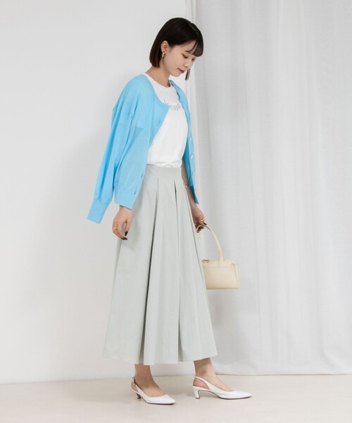 【新品】NOLLEY'S ノーリーズ ソフィー　タッサータックフレアスカート ノーリーズソフィー NOLLEY'S sophi タフタタックフレアスカート