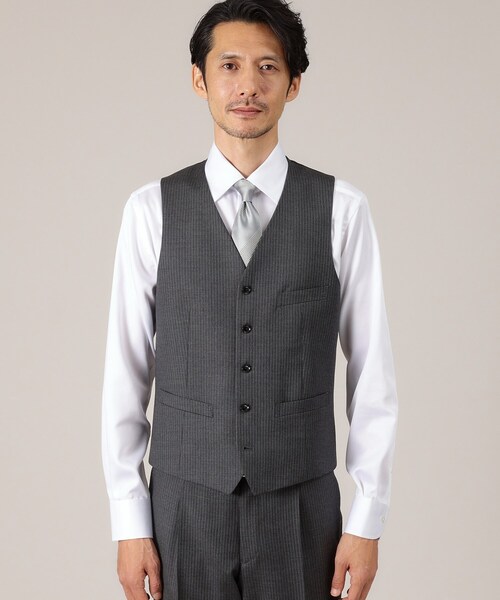 TAKEO KIKUCHI（タケオキクチ） スーツ ベスト 「DORMEUIL AMADEUS365