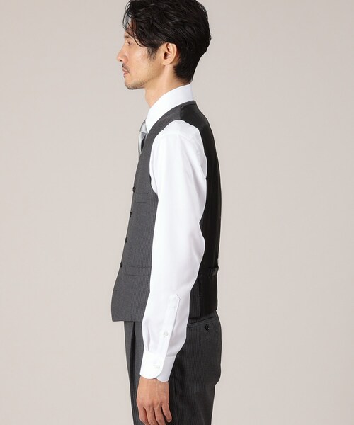 【DORMEUIL AMADEUS365】ピンストライプ ベスト3ピース対応 TAKEO KIKUCHI スーツ ベスト 「DORMEUIL AMADEUS365」ピン