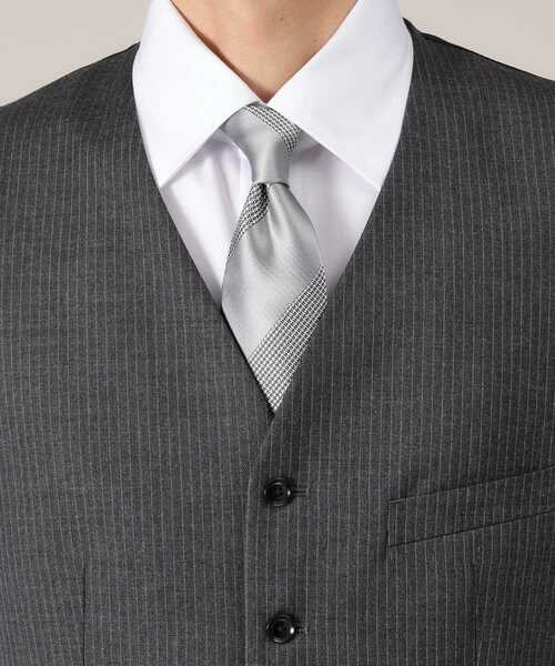 TAKEO KIKUCHI スーツ ベスト 「DORMEUIL AMADEUS365」ピン