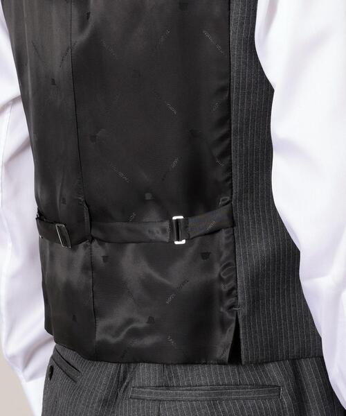 TAKEO KIKUCHI スーツ ベスト 「DORMEUIL AMADEUS365」ピン