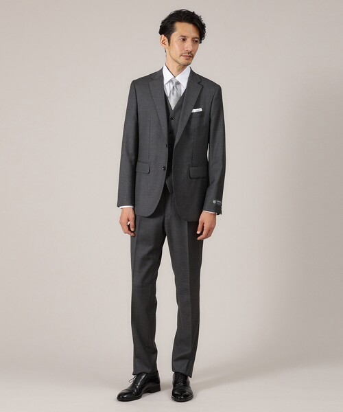 【DORMEUIL AMADEUS365】ピンストライプ ベスト3ピース対応 TAKEO KIKUCHI スーツ ベスト 「DORMEUIL AMADEUS365」ピン