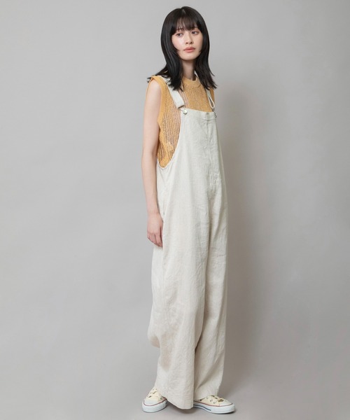 mumitamumio。 ベージュ コットンリネン混合 サロペット mumitamumio様専用。 ベージュ コットンリネン混合 サロペット