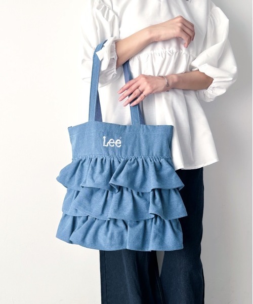 Lee（リー） トートバッグ フリル BIGトートバッグ/ロゴ刺繍 ギャザー