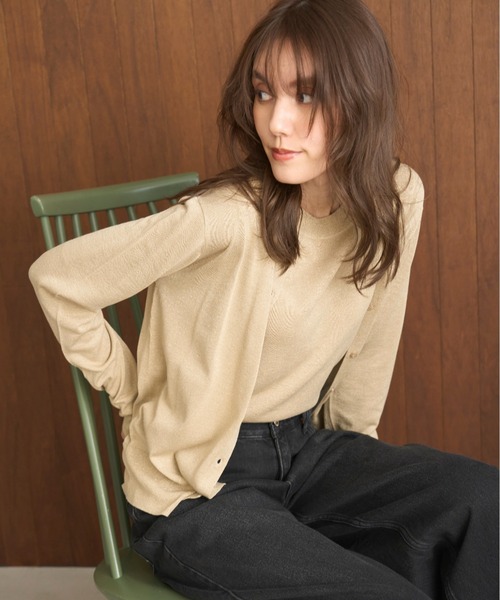 Mila Owen カーディガン SET UPラメニットクルーネック