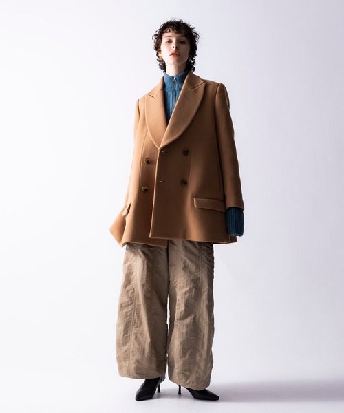 「NOISE MAKER」 ピーコート 38 チャコールグレー レディース_画像2