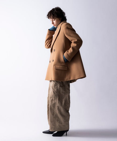 「NOISE MAKER」 ピーコート 38 チャコールグレー レディース_画像6