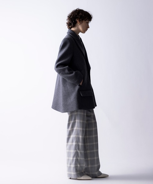 「NOISE MAKER」 ピーコート 38 チャコールグレー レディース_画像9