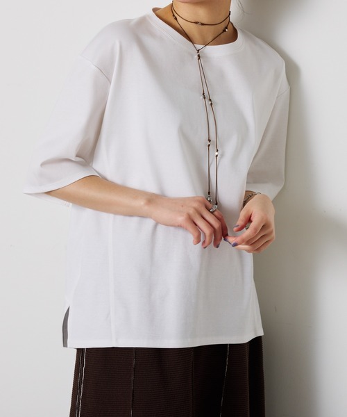 COLLAGE GALLARDAGALANTE tシャツ ポンチ切替半袖Tシャツ/WEB