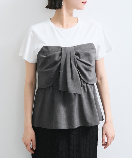 VIS tシャツ 「新色追加」「美easy」ねじりリボンTシャツ