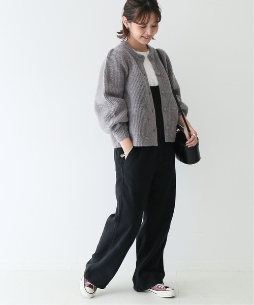 「SLOBE IENA」 ニットカーディガン FREE チャコールグレー レディース_画像7