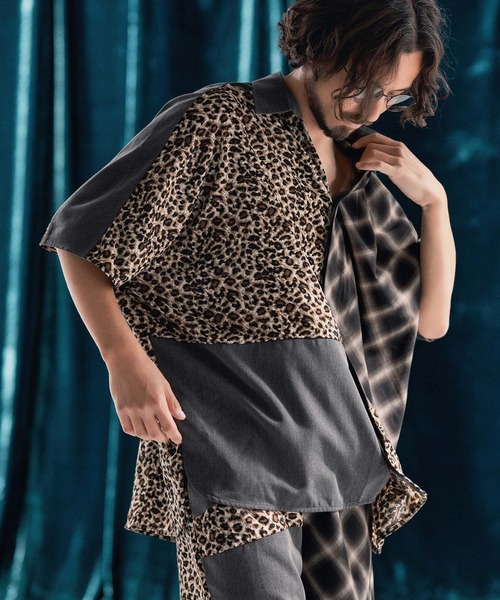 ANGENEHM（アンゲネーム） シャツ mhs2322-Switching design poncho