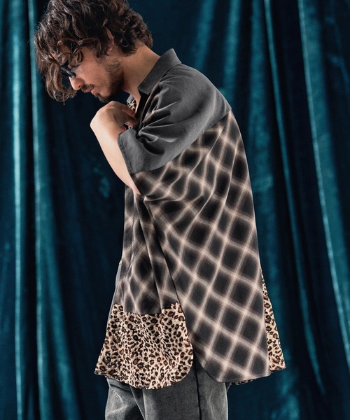 ANGENEHM（アンゲネーム） シャツ mhs2322-Switching design poncho