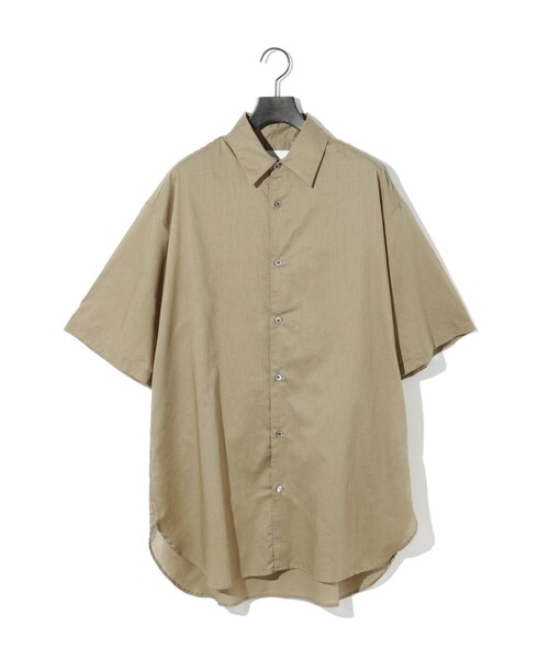 ブラウス シャツ MIDIUMISOLID for Ladies ハーフスリーブワイドシャツ レディース MIDIUMISOLID for Ladies ハーフスリーブワイドシャツ